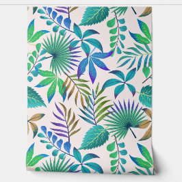 Papel Pintado Patrón de hojas tropicales
