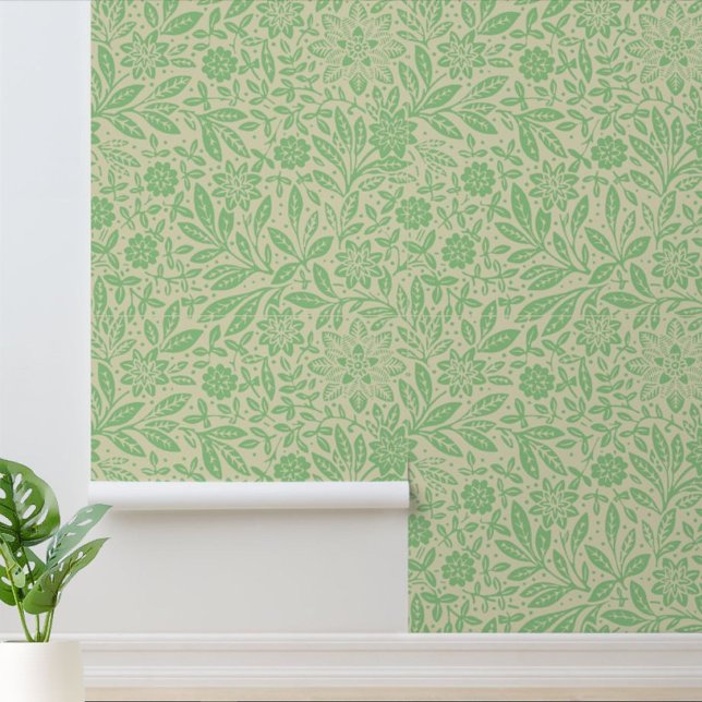 Papel Pintado Patrón de impresión Chintz de follaje floral de la (Subido por el creador)