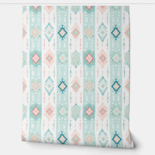 Papel Pintado Patrón de impresión del Boho del Pastel Moder