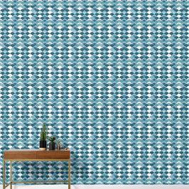Papel Pintado Patrón de impresión del ventilador japonés azul