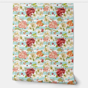 Papel Pintado Patrón de impresión floral chic de Shabby