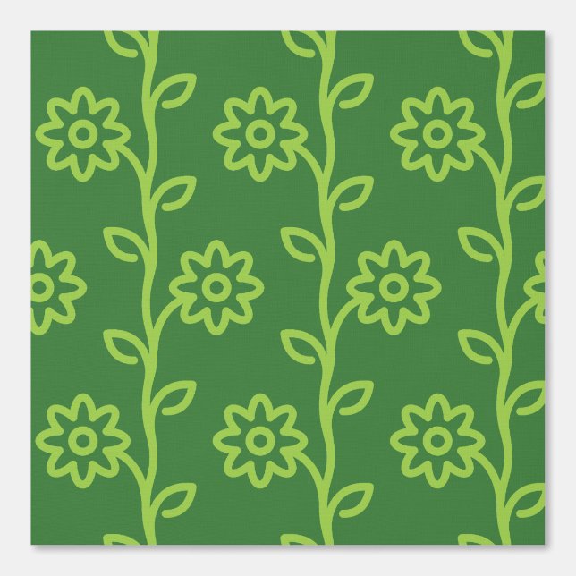 Papel Pintado Patrón de jardín de flores planas (Anverso)
