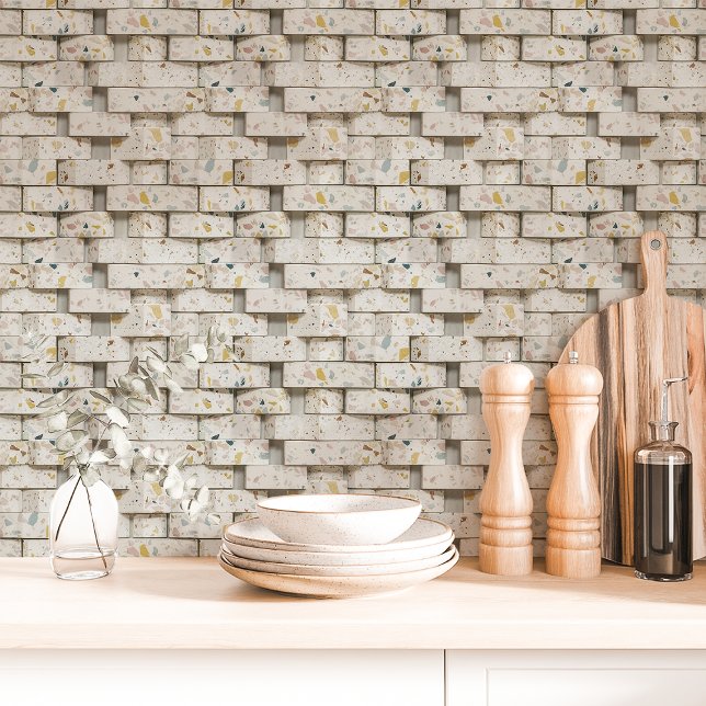 Papel Pintado Patrón de ladrillo de Terrazzo (Subido por el creador)