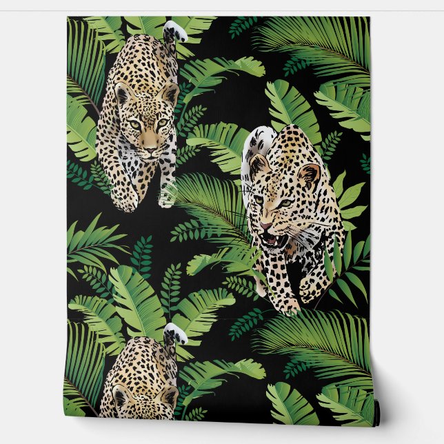 Papel Pintado Patrón de leopardos (Desenrollar)