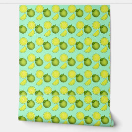 Papel Pintado Patrón de Lima Verde