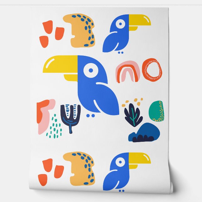 Papel Pintado Patrón de loro abstracto (Desenrollar)