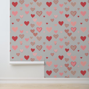 Papel Pintado Patrón de los corazones lúgubres