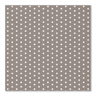 Papel Pintado Patrón de lunares marrón taupe elegante y con esti