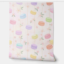 Papel Pintado Patrón de macarón de acuarela pastel