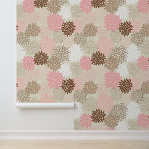 Papel Pintado Patrón De Mamá Rosa Y Marrón