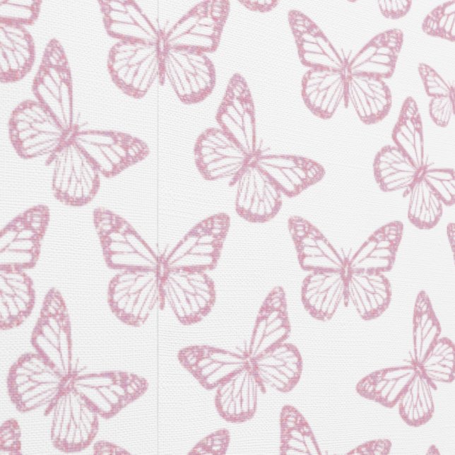 Papel Pintado Patrón de mariposa Girly Cul Blanco y Rubor Rosa (Costura)