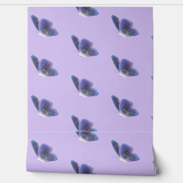 Papel Pintado Patrón de Mariposa Lavanda Etérea Estética