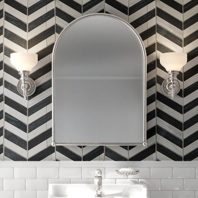 Papel Pintado Patrón de mármol con chevrones en blanco y negro (Subido por el creador)
