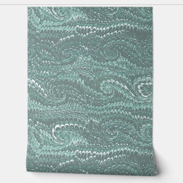 Papel Pintado Patrón de mármol de remolinos azules de acero abst