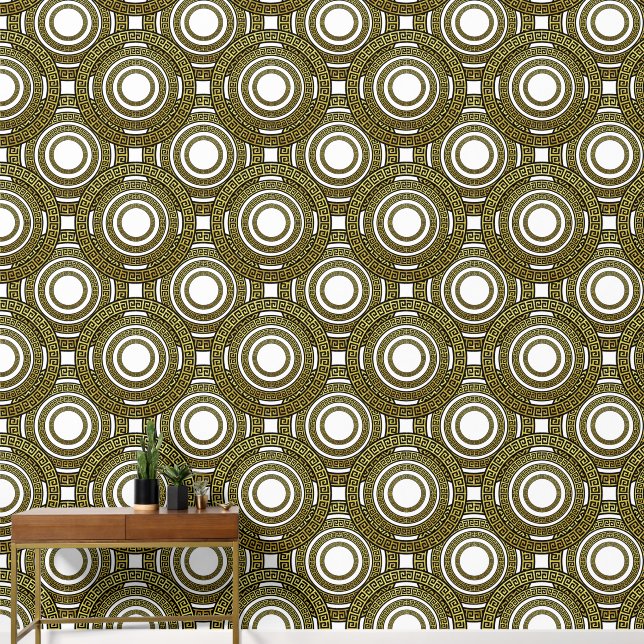 Papel Pintado Patrón de meandro griego (Pasillo)