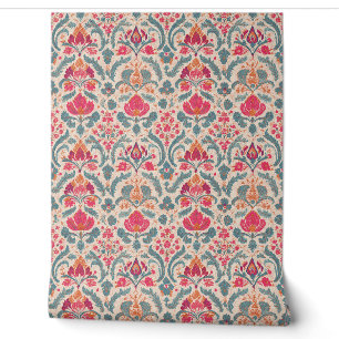 Papel Pintado Patrón de Medallón Floral