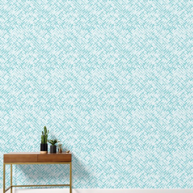 Papel Pintado patrón de metabalón azul (Pasillo)