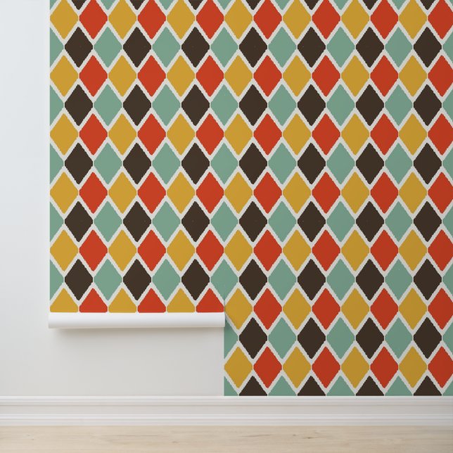 Papel Pintado Patrón de moda tribal de ikat moderno (Solicitud)