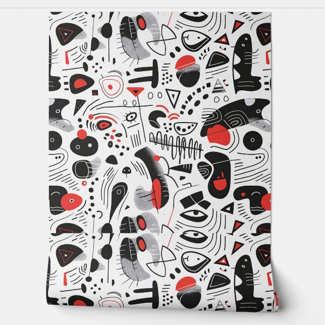 Papel Pintado Patrón de modelado abstracto (Desenrollar)