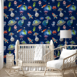 Papel Pintado Patrón de monstruos alienígenas modernos lindos en
