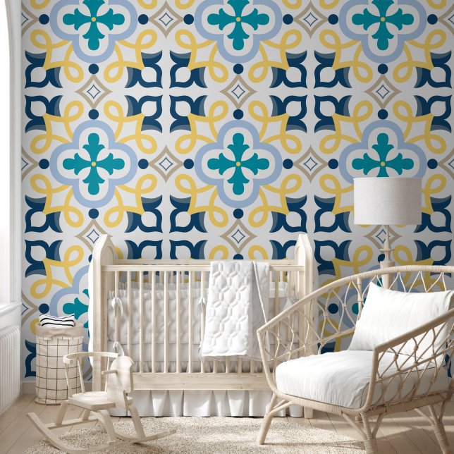 Papel Pintado Patrón de mosaico antiguo (Niños)