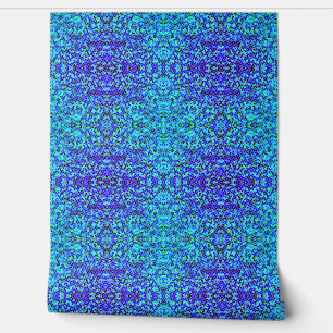 Papel Pintado Patrón de mosaico azul verde azulado
