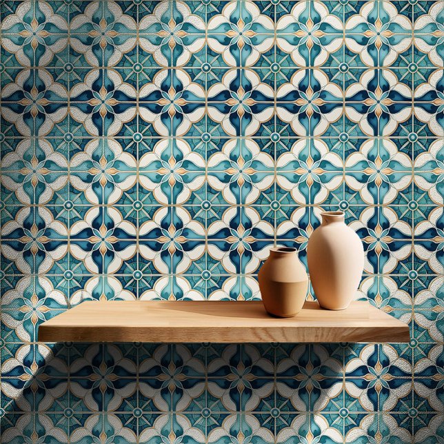 Papel Pintado Patrón de mosaico marroquí floral#1 identificación (Subido por el creador)