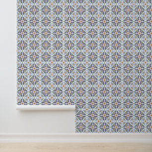 Papel Pintado Patrón de mosaicos de Portugal