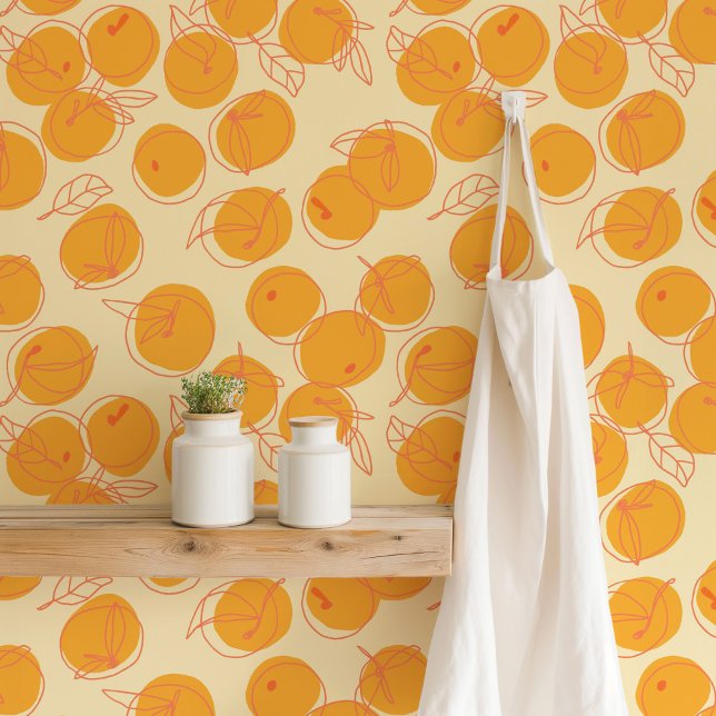 Papel Pintado Patrón de Naranjas Funky Moderno (Subido por el creador)