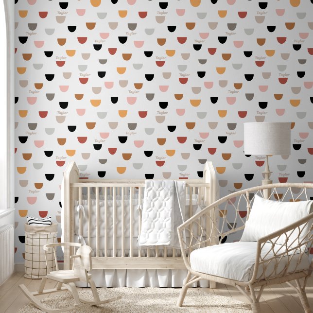Papel Pintado Patrón de nombres personalizados de diversión (Niños)