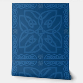 Papel Pintado Patrón de nudo celta azul