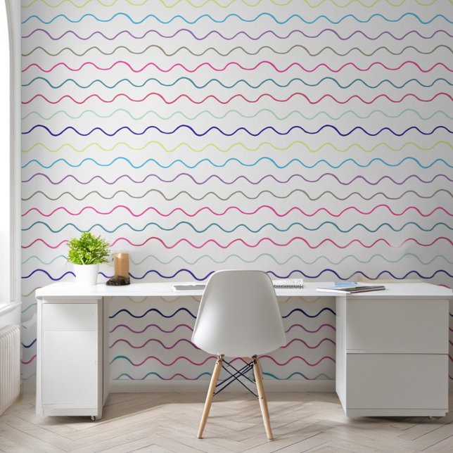 Papel Pintado Patrón de ondas de banda coloridas (Subido por el creador)