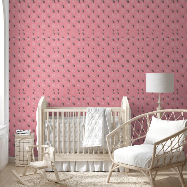 Papel Pintado  Patrón de oso rústico moderno (Niños)