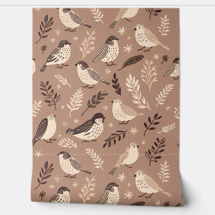 Papel Pintado Patrón de pájaros extravagantes