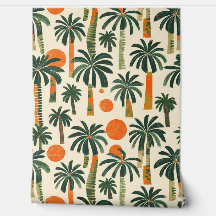 Patrón de palmeras tropicales mexicanas