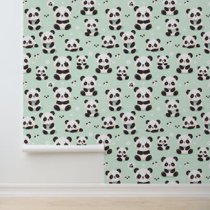 Papel Pintado Patrón de Panda lúdico
