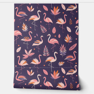 Papel Pintado Patrón de paraíso de flamingo