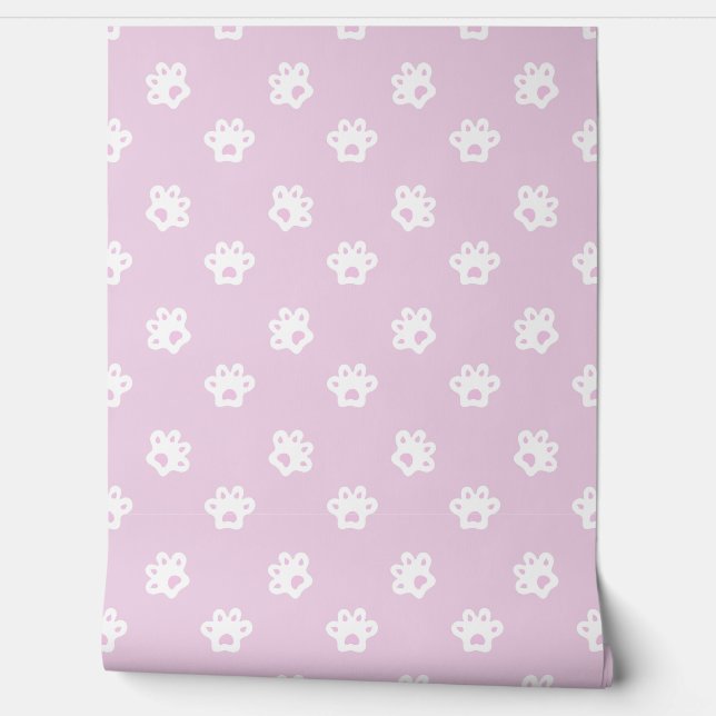 Papel Pintado patrón de patas de gato lindo (Desenrollar)