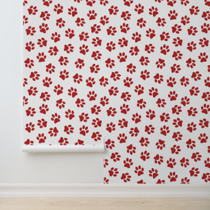Papel Pintado Patrón De Paws, Paws De Perro, Papas Rojas