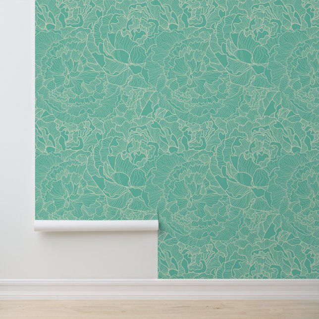 Papel Pintado Patrón de peones turquesa (Solicitud)