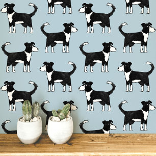 Papel Pintado Patrón de perro Collie de la frontera galesa