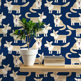 Papel Pintado Patrón de perro de Pembroke Welsh Corgi