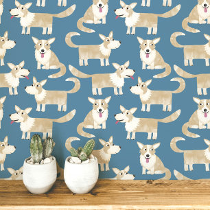Papel Pintado Patrón de perro Pembroke Welsh Corgi