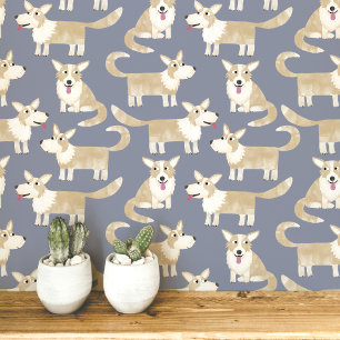 Papel Pintado Patrón de perro Pembroke Welsh Corgi