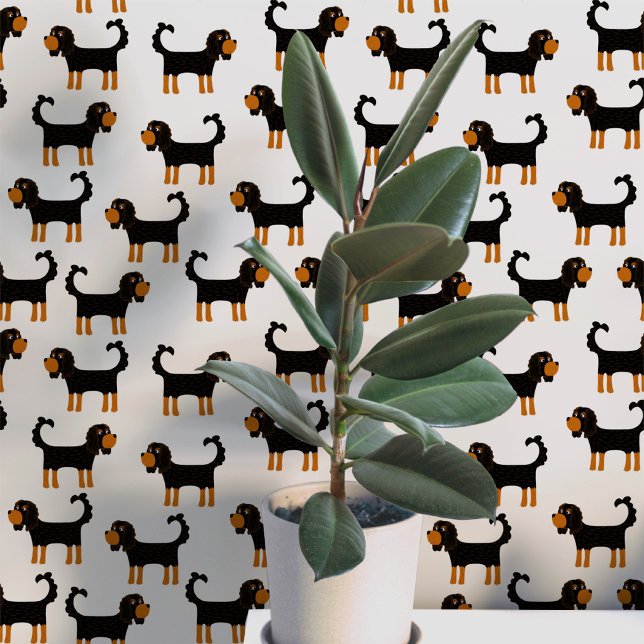 Papel Pintado Patrón de perro spaniel (King Charles Cavalier Spaniel dog wallpaper)