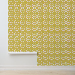 Papel Pintado Patrón de personalizable en fondo amarillo arilida