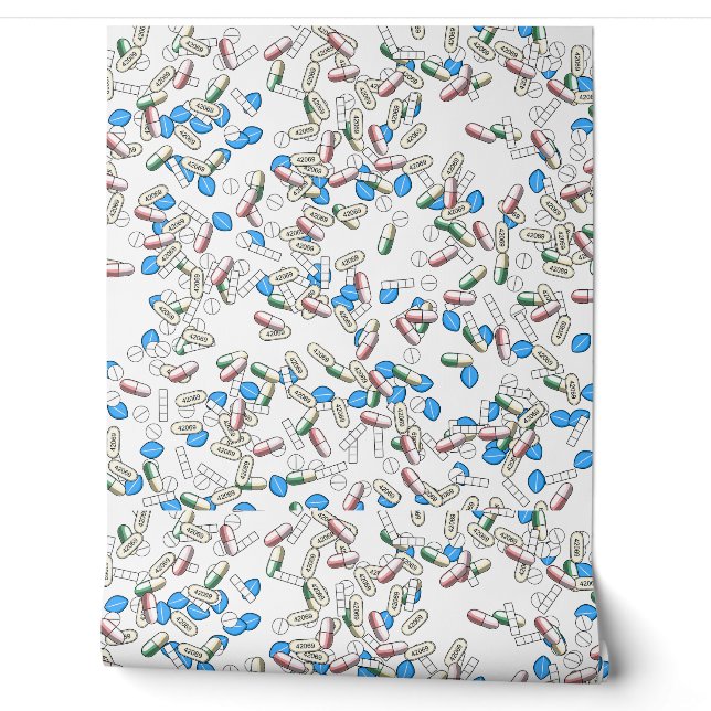 Papel Pintado Patrón de píldoras dispersas (Desenrollar)