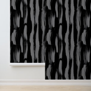 Papel Pintado Patrón de pincel de resumen monocromo