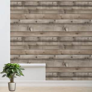 Papel Pintado Patrón de planchas de madera de luz rustica