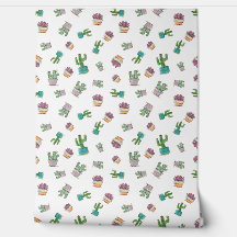 Patrón de plantas suculentas y cactus acuarela